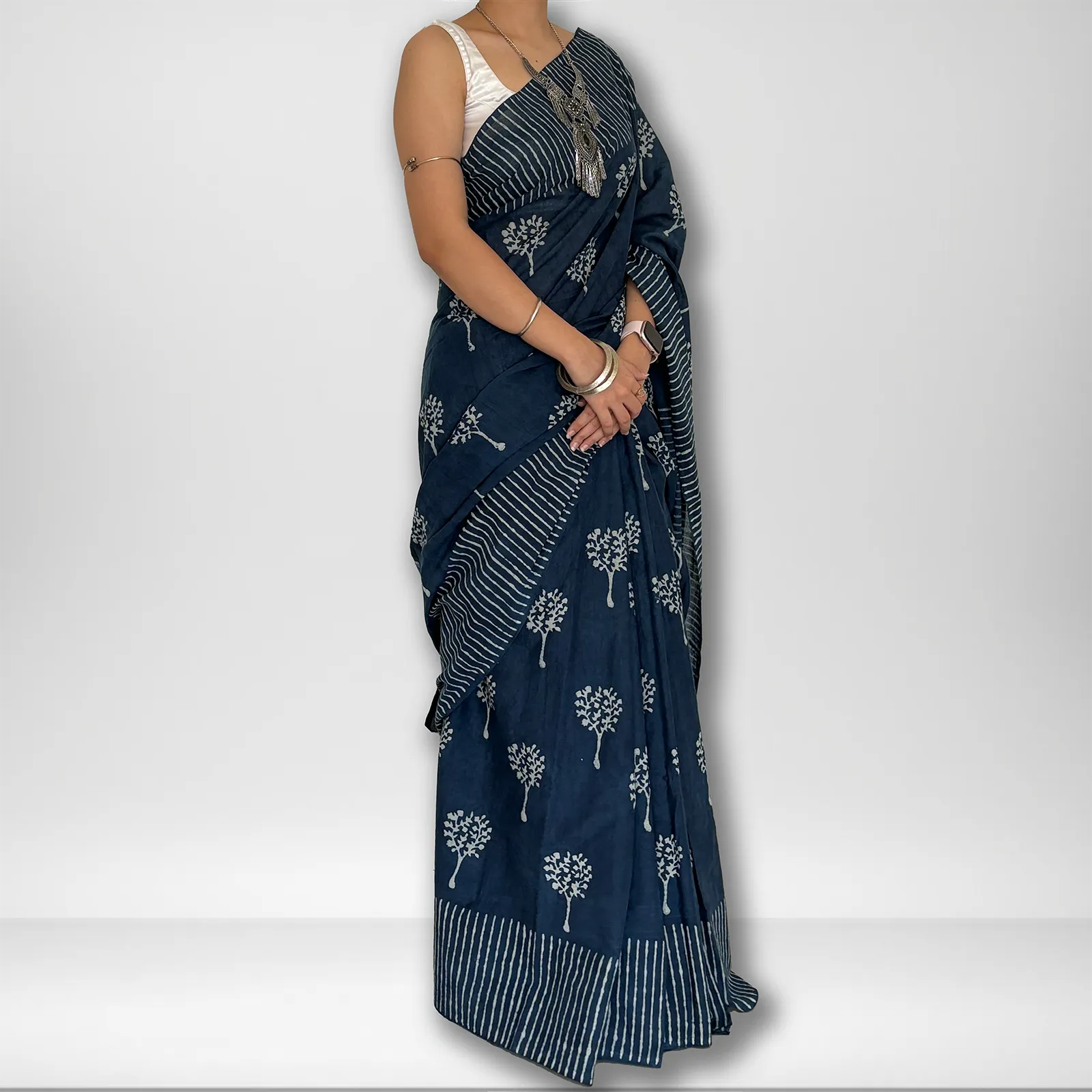 Ganga | Block Print Saree