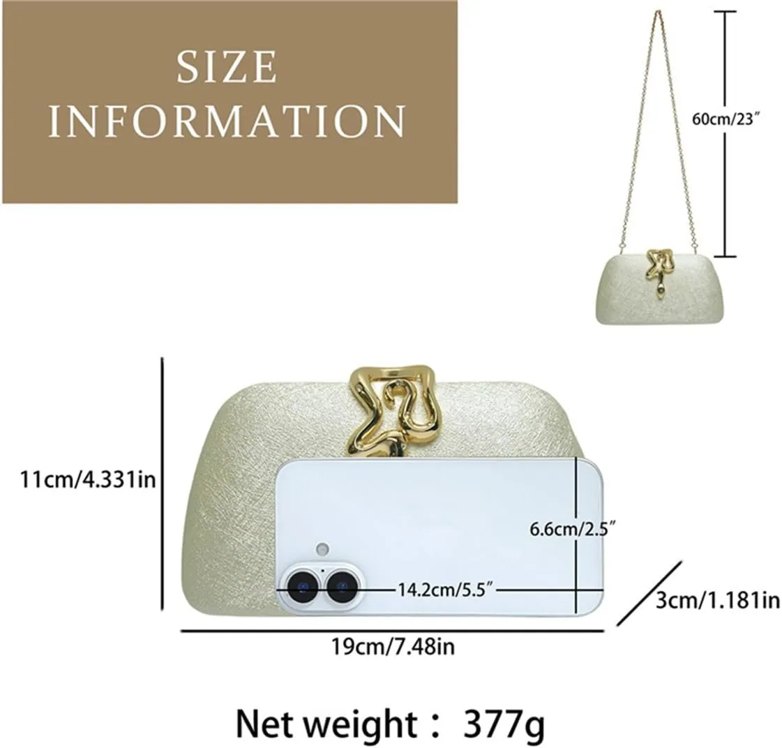Glitter Clutch Purses for Women Elegant Evening Bag for Parties, Weddings,Gold Clutch Purse
