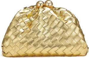 Gold Woven Clutch Purses