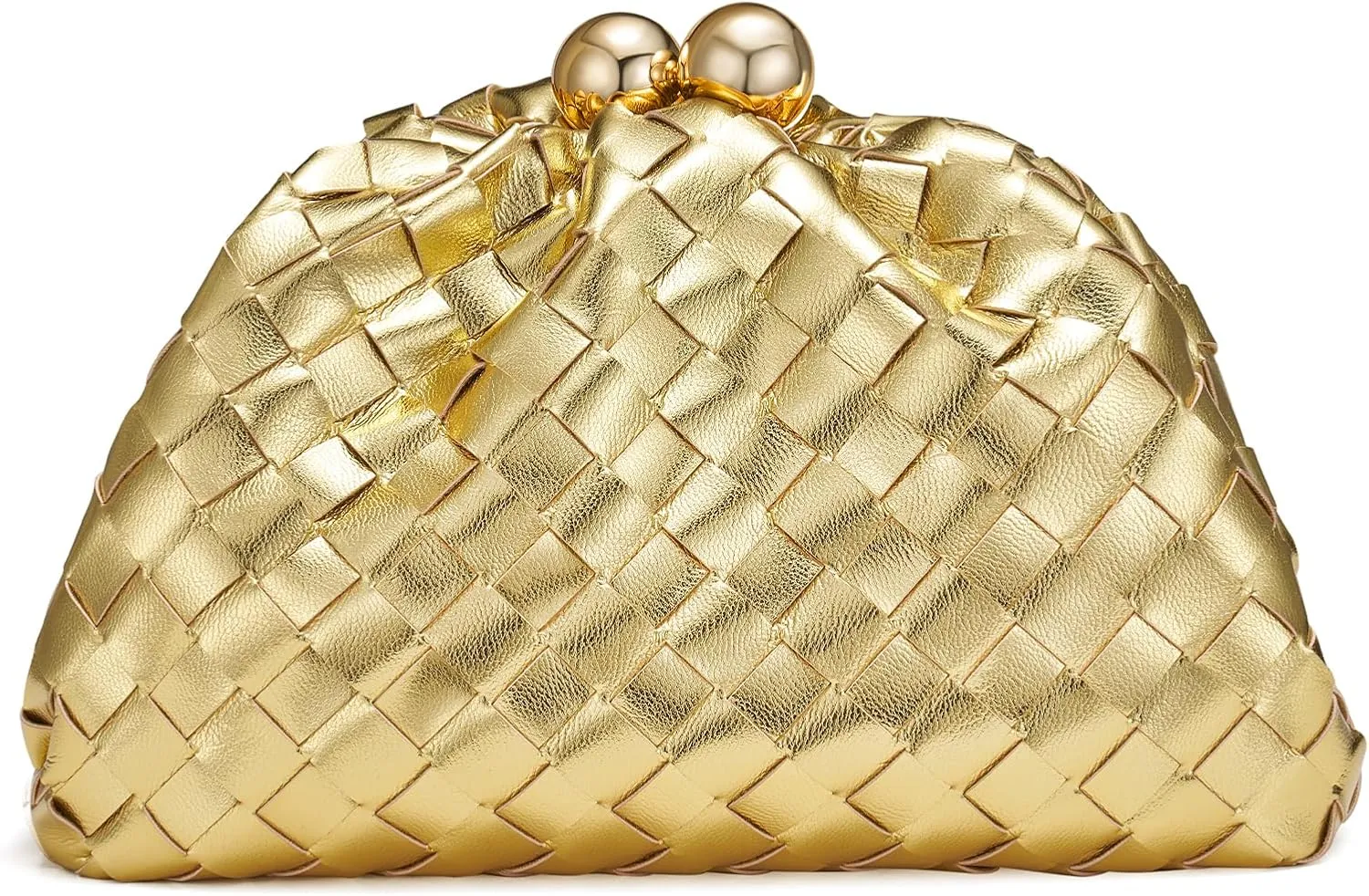 Gold Woven Clutch Purses