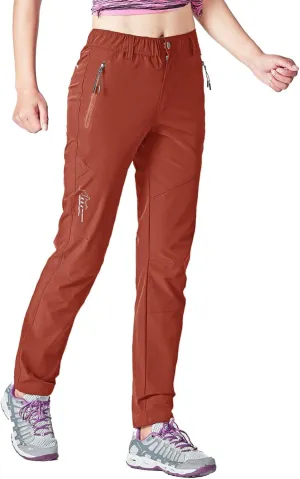 Gopune Women's Outdoor Hiking Pants Lightweight Quick Dry Water Resistant Mountain Trouser