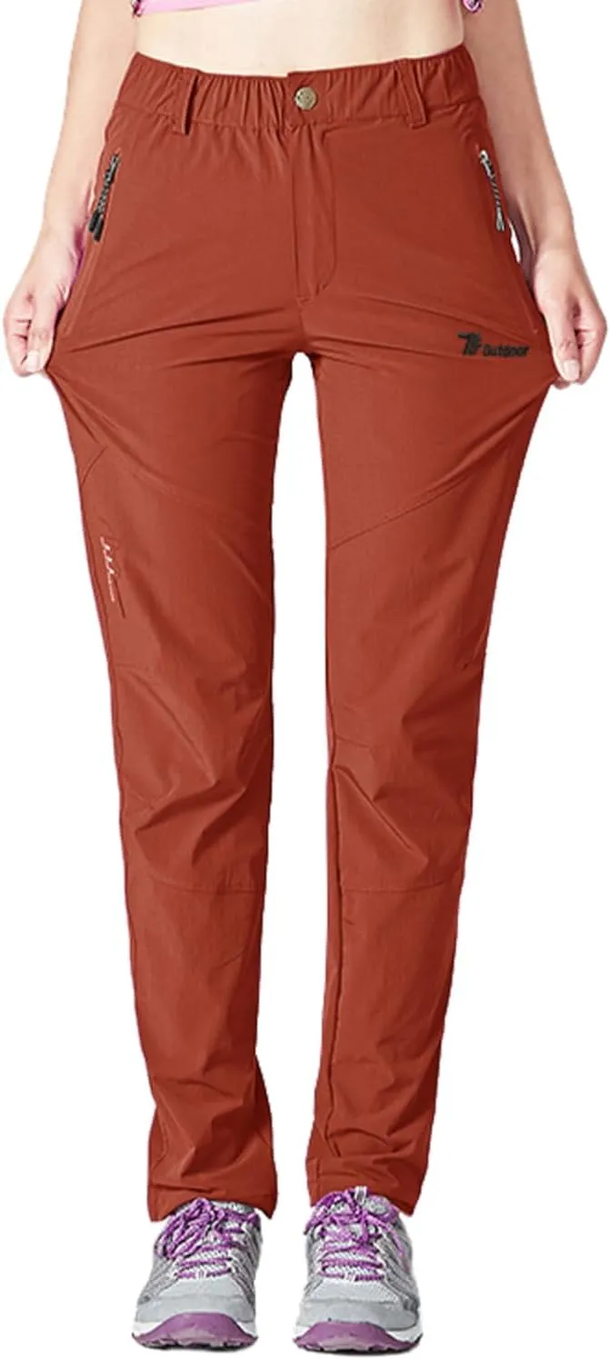 Gopune Women's Outdoor Hiking Pants Lightweight Quick Dry Water Resistant Mountain Trouser