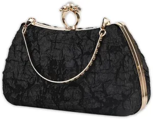 Handbag for Women Shoulder with Detachable Chain Elegant Crossbody Evening Pearl Clutch Bridal Wedding Purse