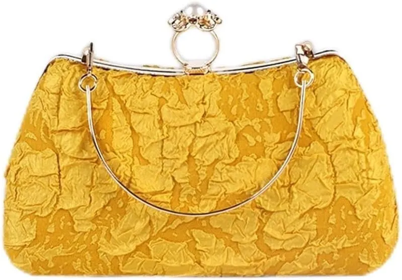 Handbag for Women Shoulder with Detachable Chain Elegant Crossbody Evening Pearl Clutch Bridal Wedding Purse