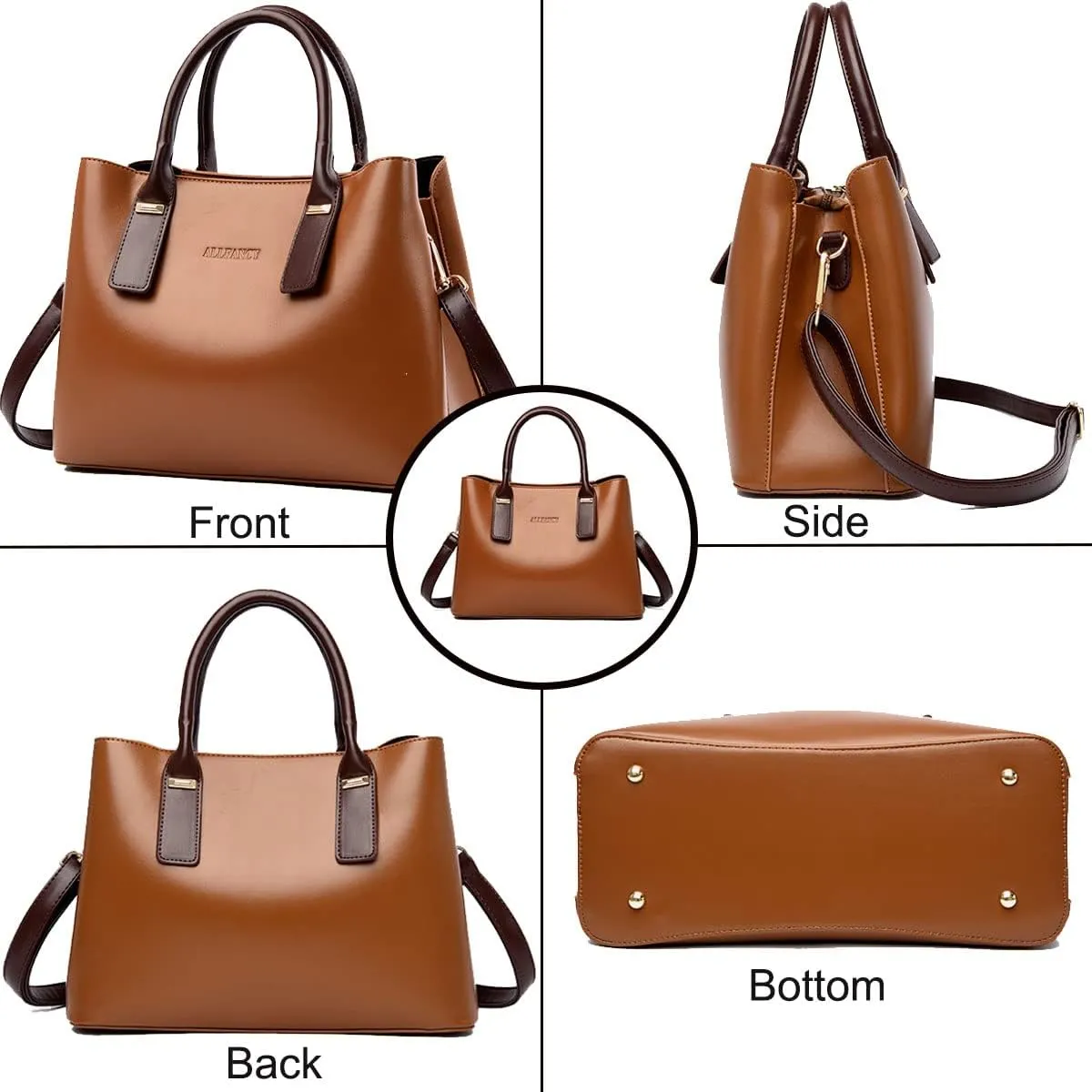 Handbags and Purses for Women PU Leather Satchels Fashion Shoulder Bags Totes Top-Handle Crossbody Bags