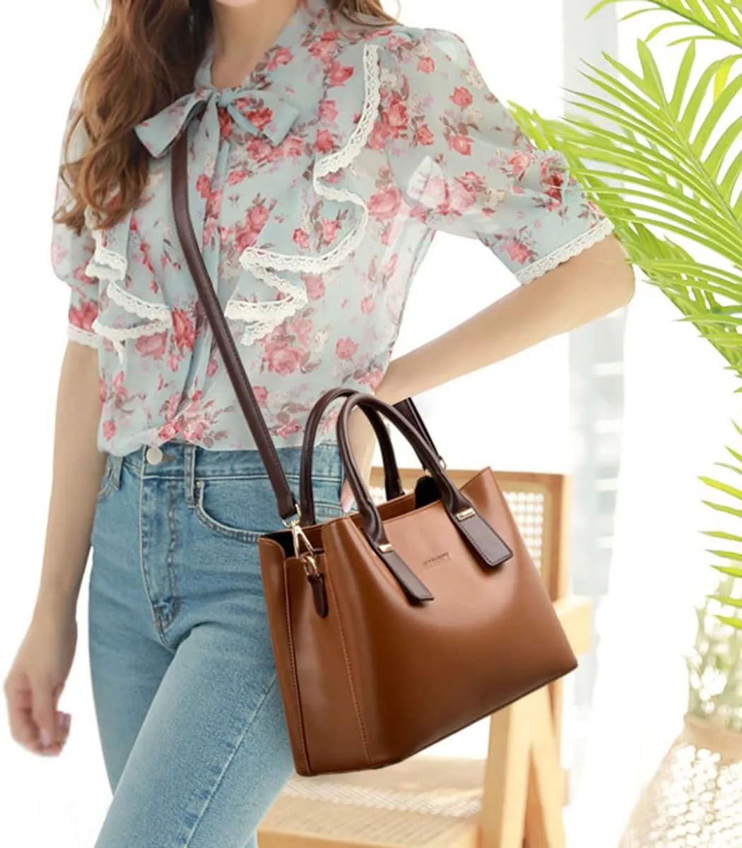 Handbags and Purses for Women PU Leather Satchels Fashion Shoulder Bags Totes Top-Handle Crossbody Bags