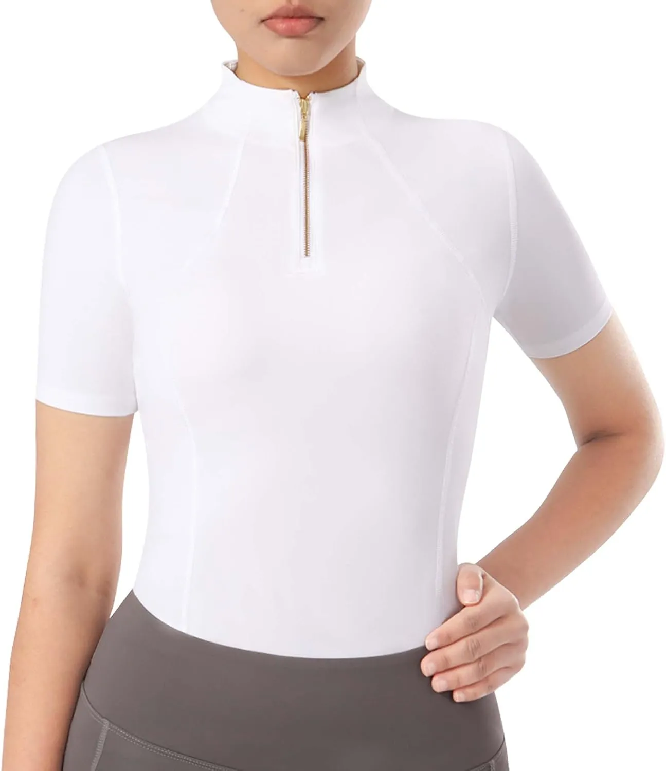 Harrison Howard Equestrian Tops for Women Short Sleeve Quick-Dry Sports Shirt