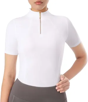Harrison Howard Equestrian Tops for Women Short Sleeve Quick-Dry Sports Shirt