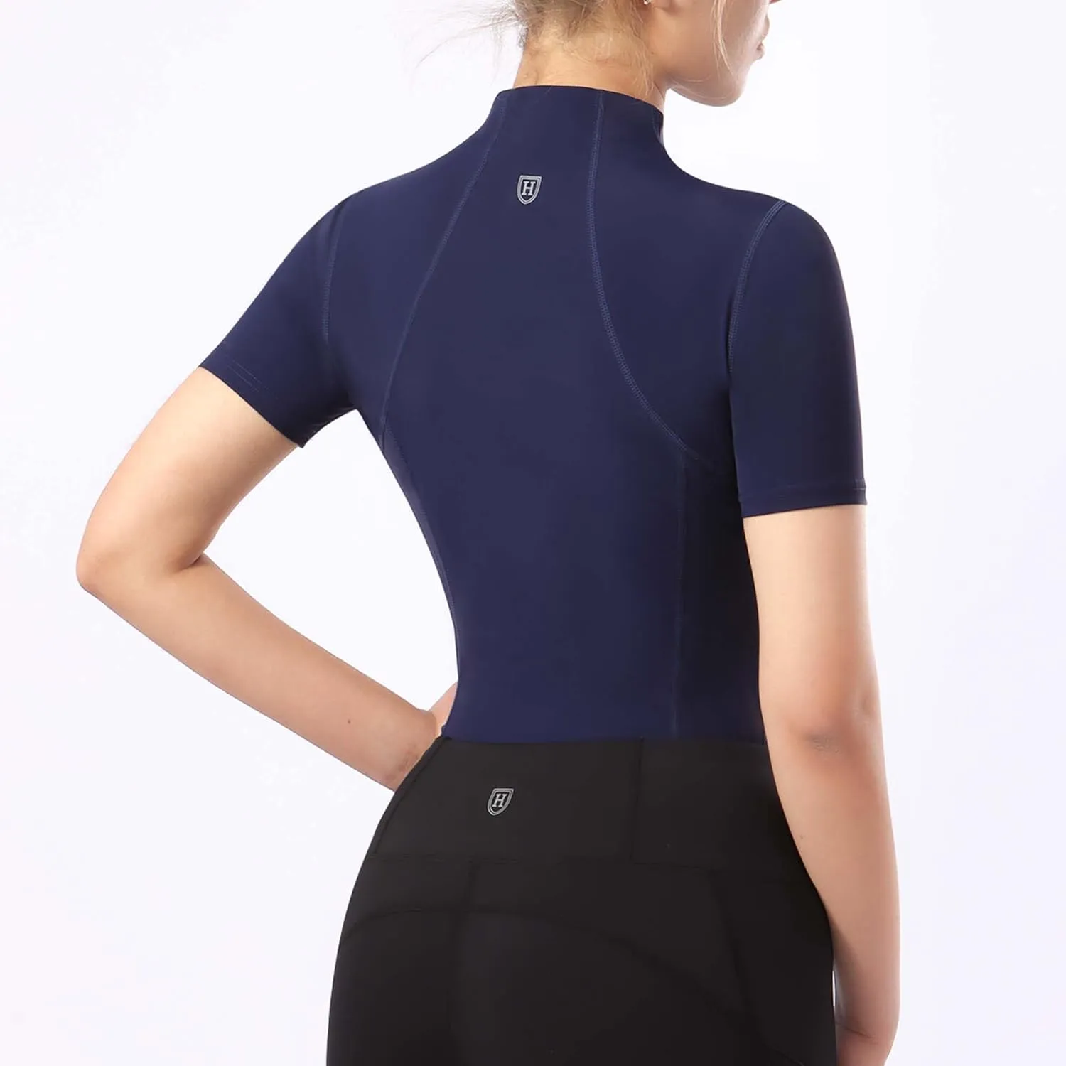 Harrison Howard Equestrian Tops for Women Short Sleeve Quick-Dry Sports Shirt