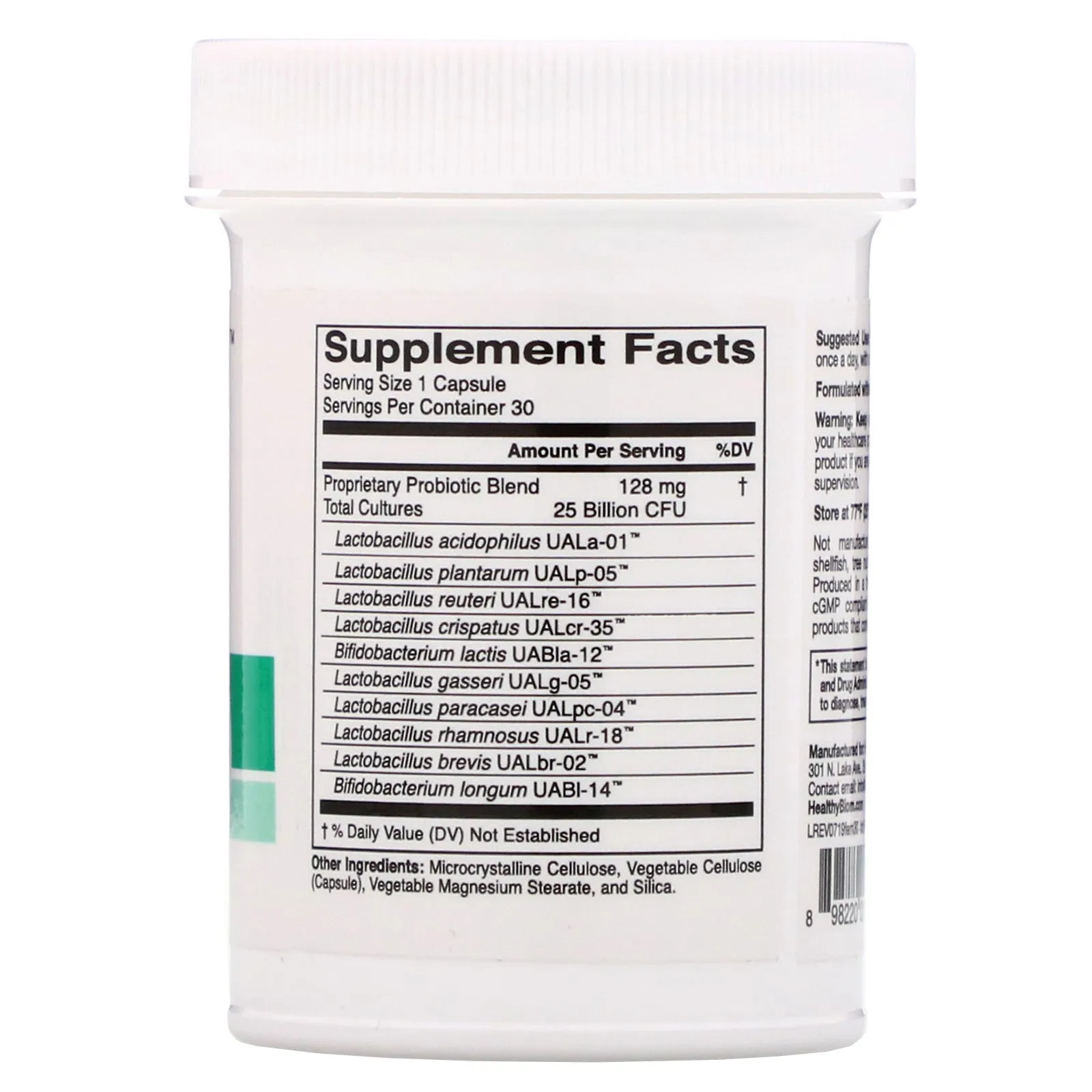 HealthyBiom, Feminine Support Probiotics, 25 Billion CFUs, 30 Veggie Capsules