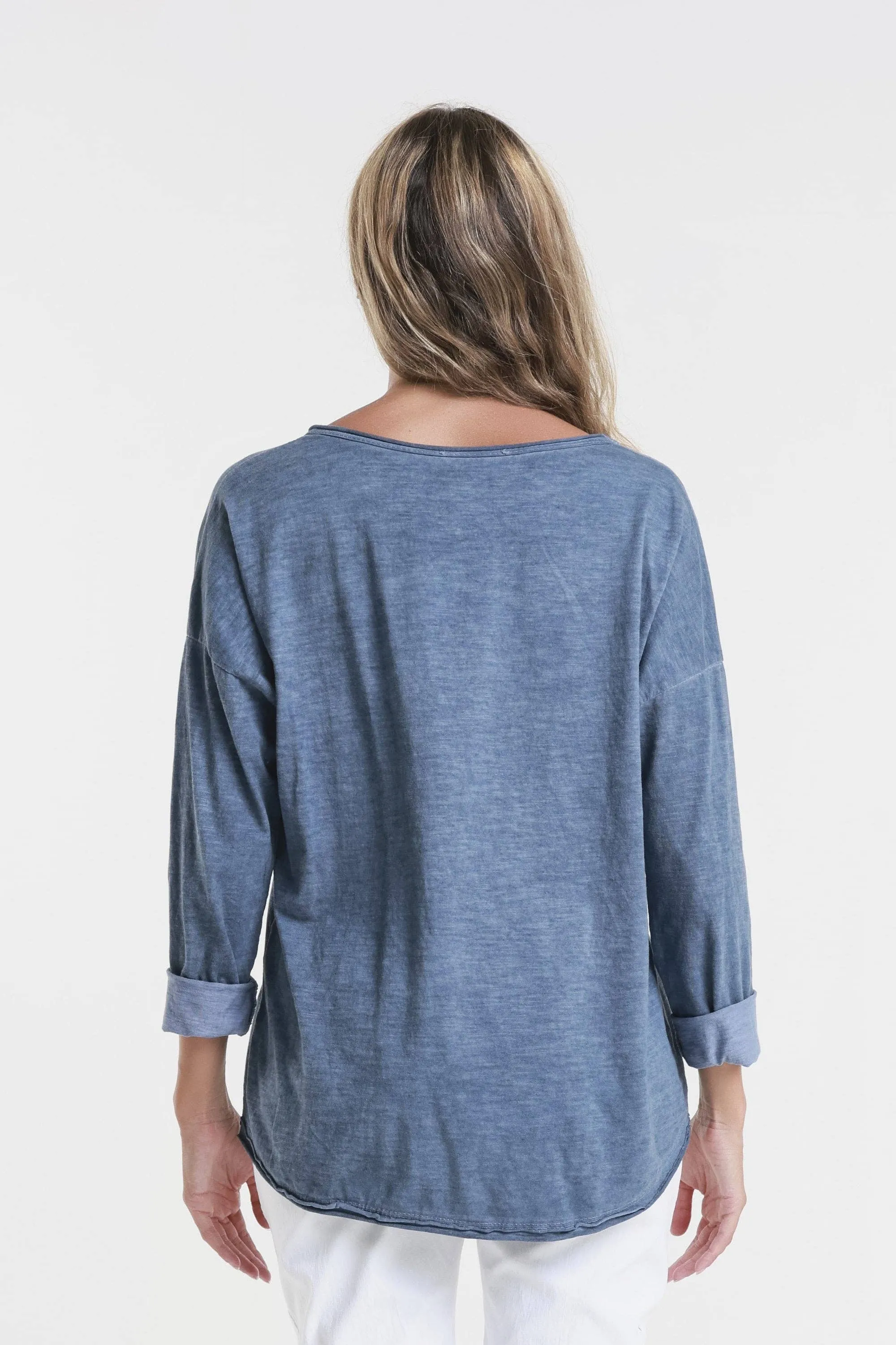 Heart Janice Long Sleeve Sequin/Lace Heart Top