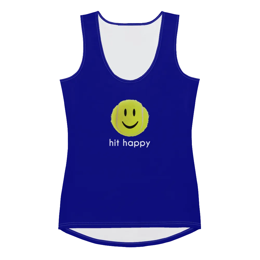 Hit Happy Moisture Wicking Tank Top - Navy Blue