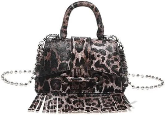 Hobo Bag for Women Cheetah Print, Chic Crossbody Shoulder Bag Sling Purse y2k Leopard Print Purse Ladies Trendy Handbag (Brown)