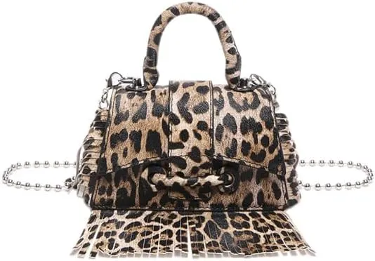 Hobo Bag for Women Cheetah Print, Chic Crossbody Shoulder Bag Sling Purse y2k Leopard Print Purse Ladies Trendy Handbag (Yellow)