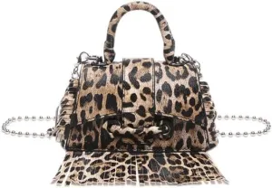 Hobo Bag for Women Cheetah Print, Chic Crossbody Shoulder Bag Sling Purse y2k Leopard Print Purse Ladies Trendy Handbag (Yellow)