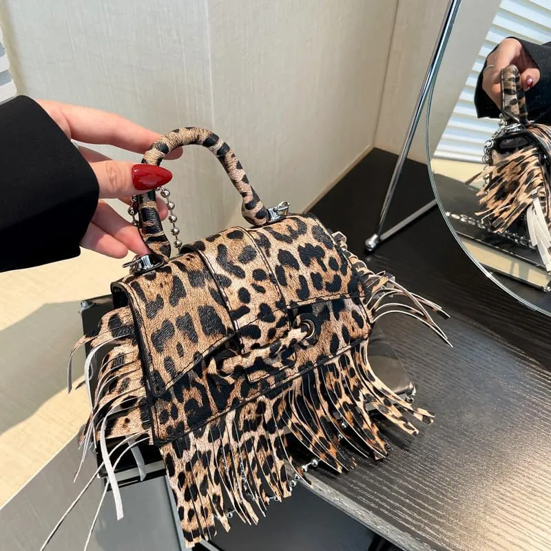 Hobo Bag for Women Cheetah Print, Chic Crossbody Shoulder Bag Sling Purse y2k Leopard Print Purse Ladies Trendy Handbag (Yellow)