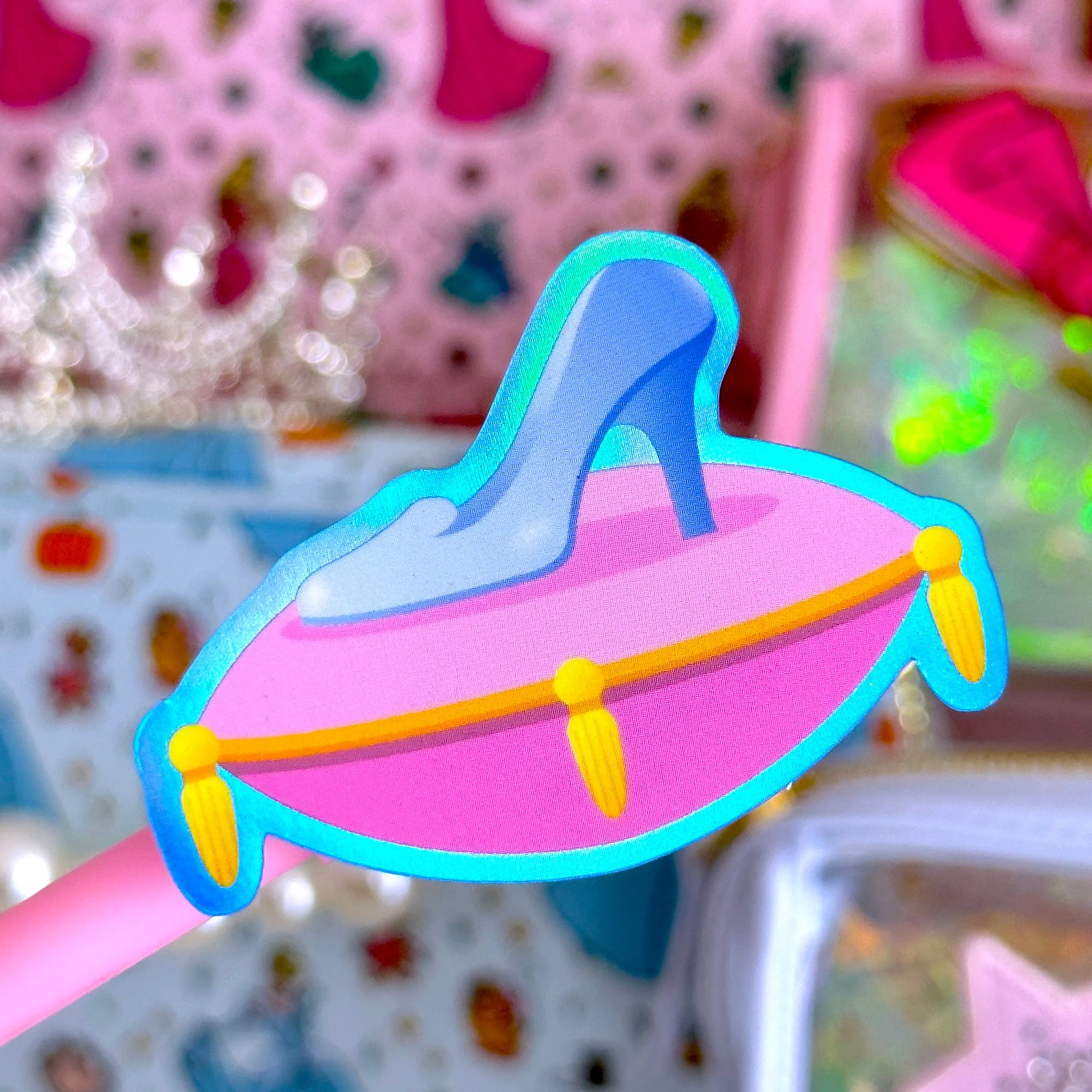 Holographic Waterproof Sticker - Glass Slipper