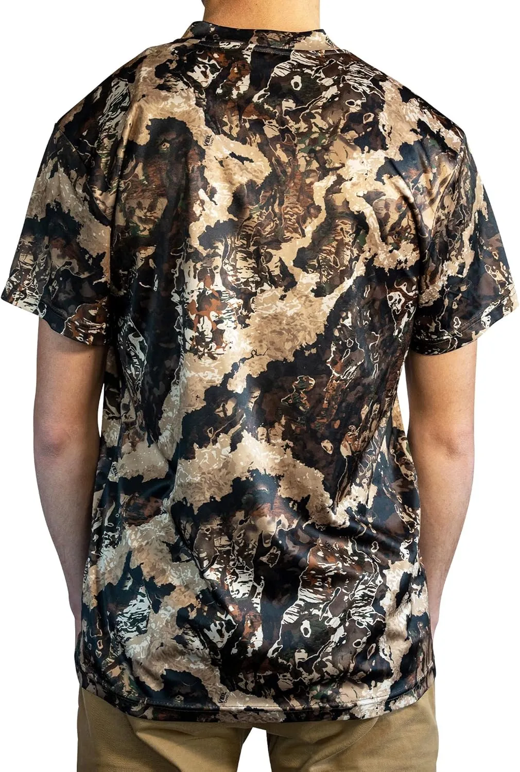 HOT SHOT Mens Camo Hunting Short Sleeve Shirt  Quick Dry Performance Shirt
