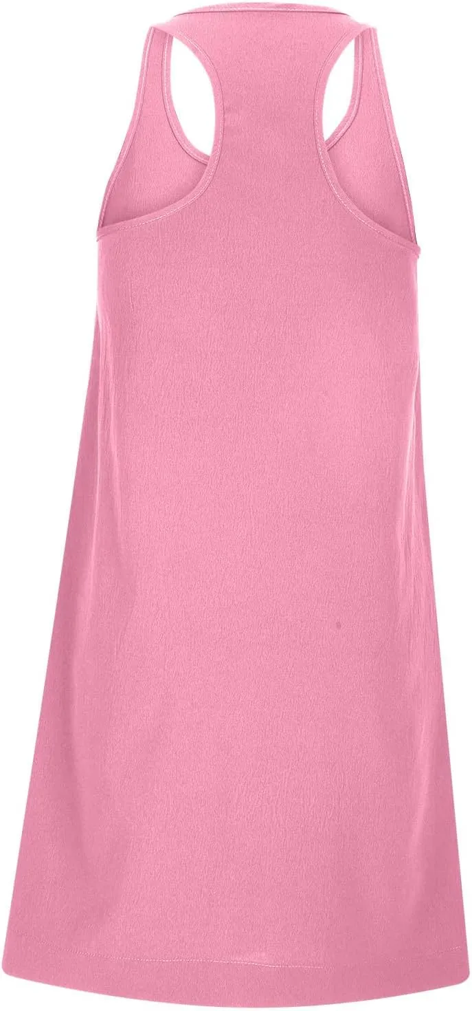 Hot Shot Mini Dress, Mini Dresses for Women Summer 2025, Sleeveless Tank Dress, Short Mini Sundress with Pockets