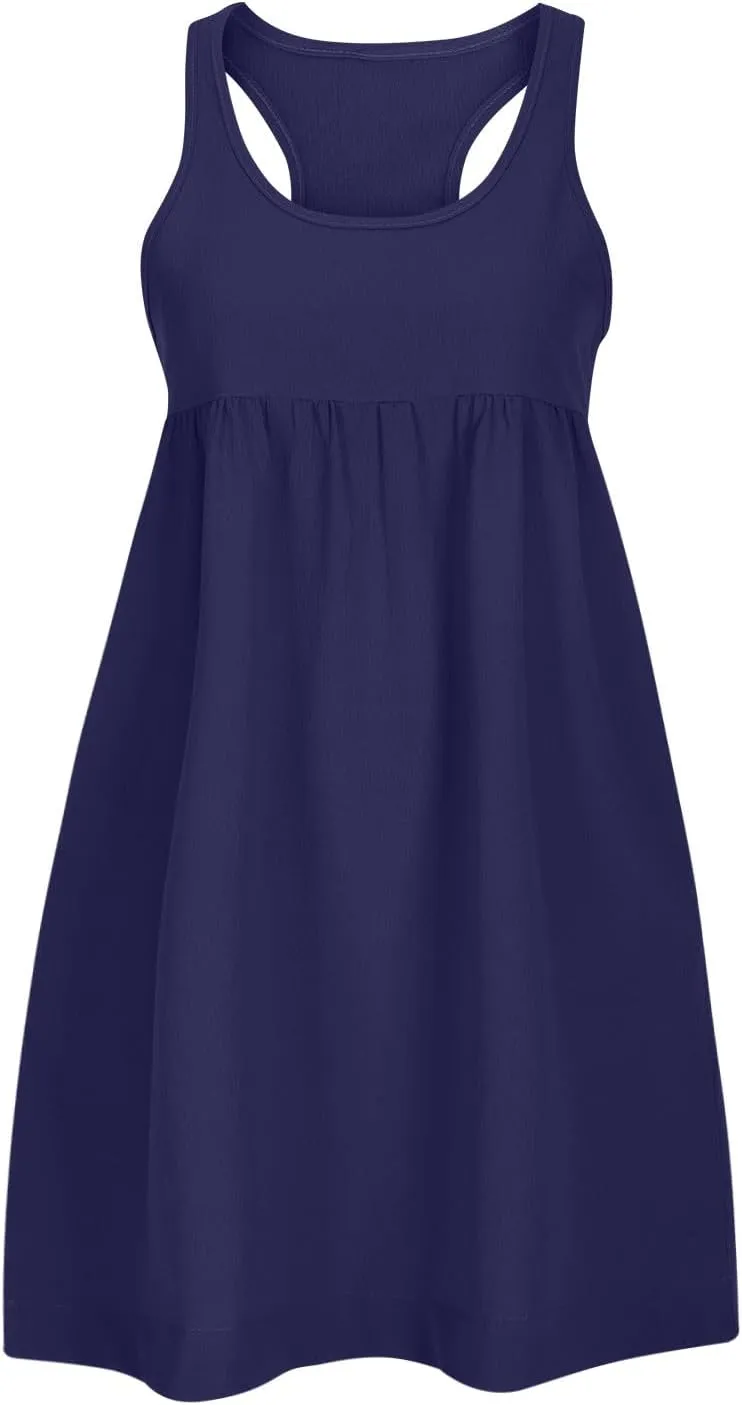 Hot Shot Mini Dress, Mini Dresses for Women Summer 2025, Sleeveless Tank Dress, Short Mini Sundress with Pockets