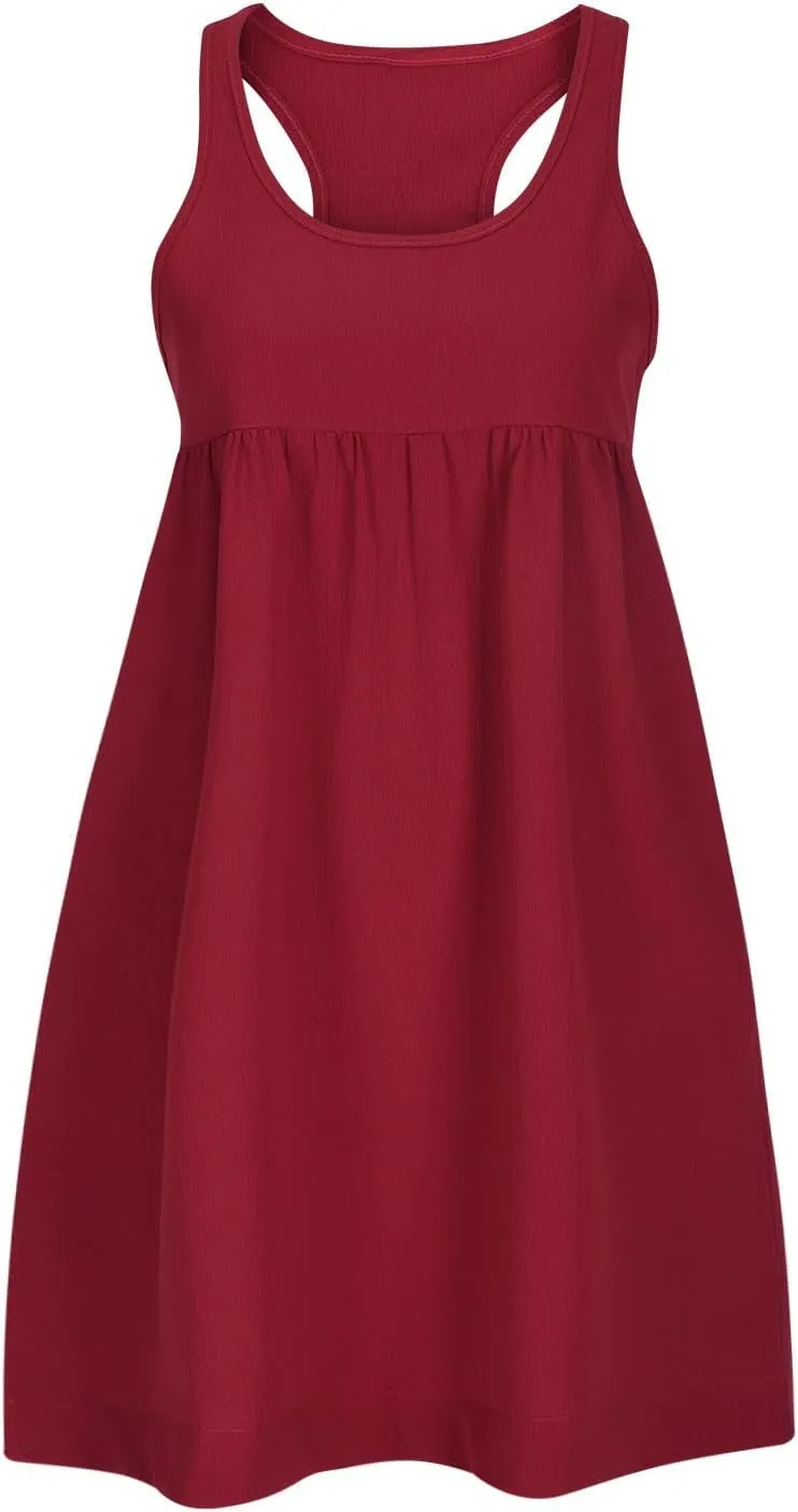 Hot Shot Mini Dress, Mini Dresses for Women Summer 2025, Sleeveless Tank Dress, Short Mini Sundress with Pockets