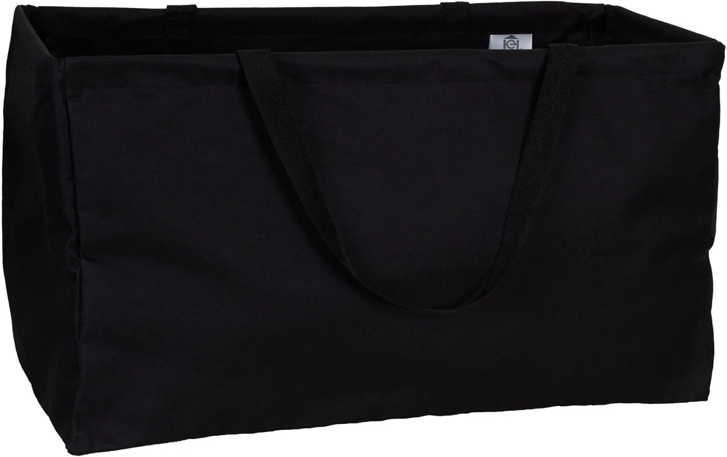 Household Essentials 2212-1 Krush Canvas Utility Tote | Reusable Grocery Shopping Bag | Laundry Carry Bag | Black