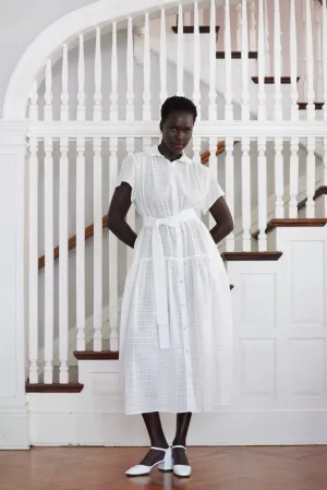 Jacqueline Dress in Cotton Windowpane