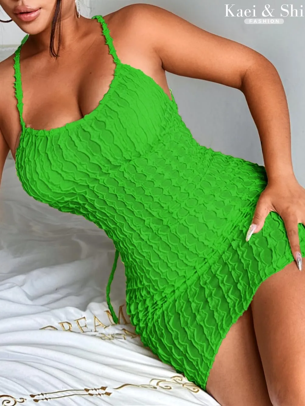 Kaei&Shi Swimsuit Cover Up 2024 for Women Sexy Sun Beach Pool Crochet Coverups Beachy Miami Vegas Summer Bodycon Sundresses