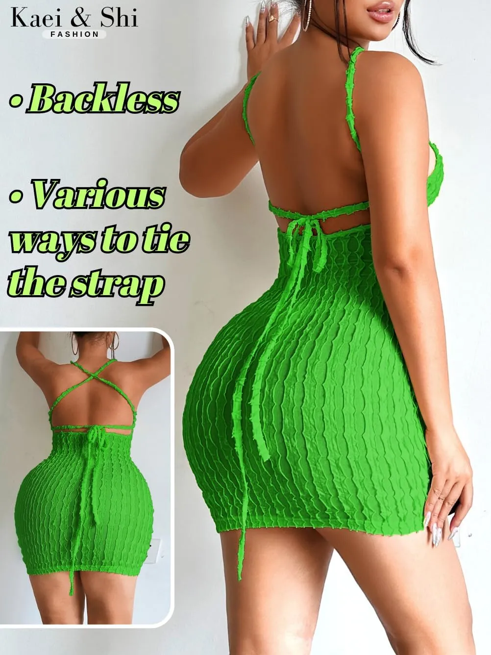 Kaei&Shi Swimsuit Cover Up 2024 for Women Sexy Sun Beach Pool Crochet Coverups Beachy Miami Vegas Summer Bodycon Sundresses