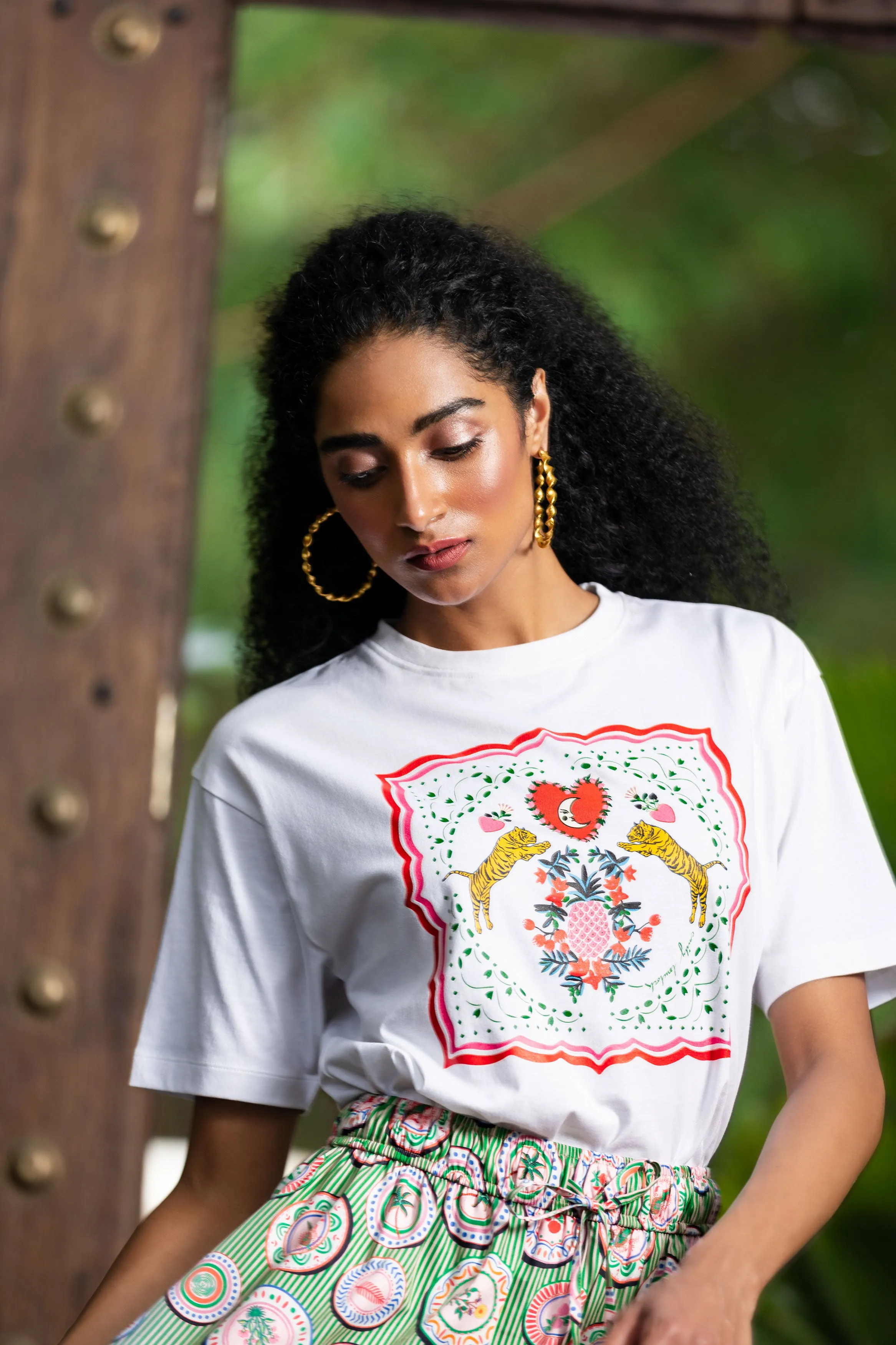 Kate Print T-Shirt - White