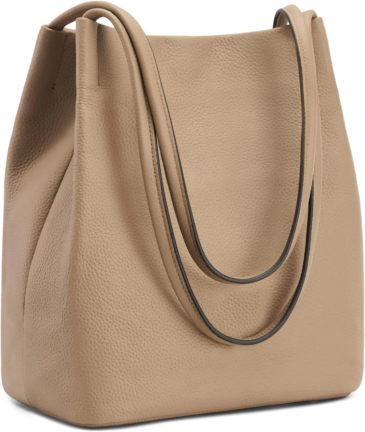 Kattee Women Soft Genuine Leather Totes Shoulder Bag Purses and Handbags with Top Magnetic Snap Closure