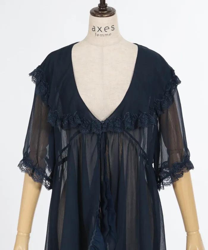 Lace & Tulle Willow Crepe Gown