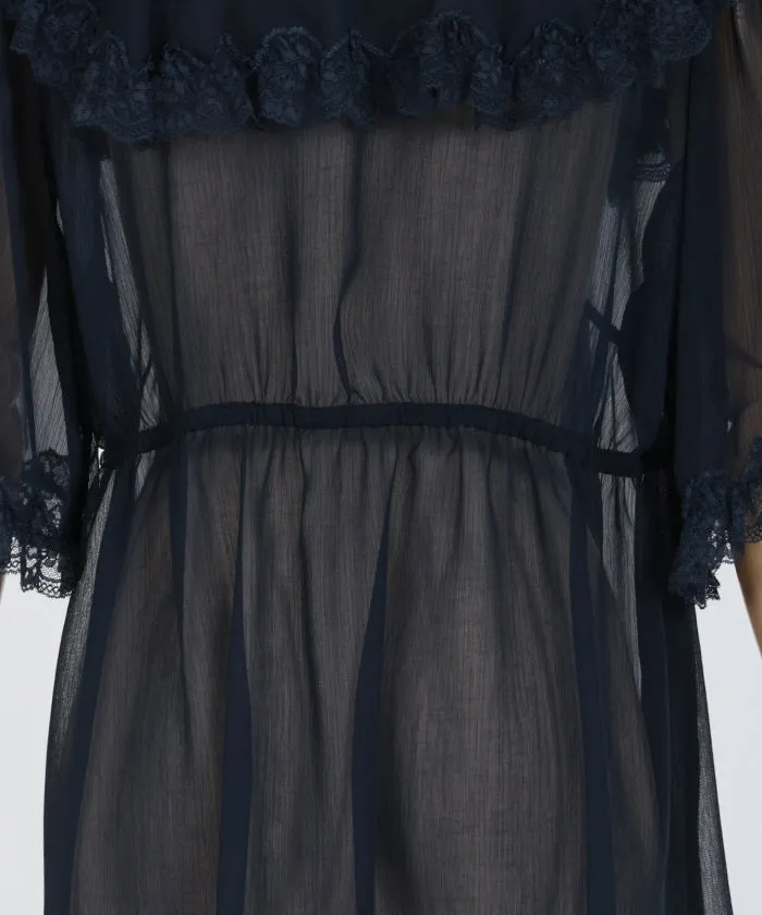 Lace & Tulle Willow Crepe Gown