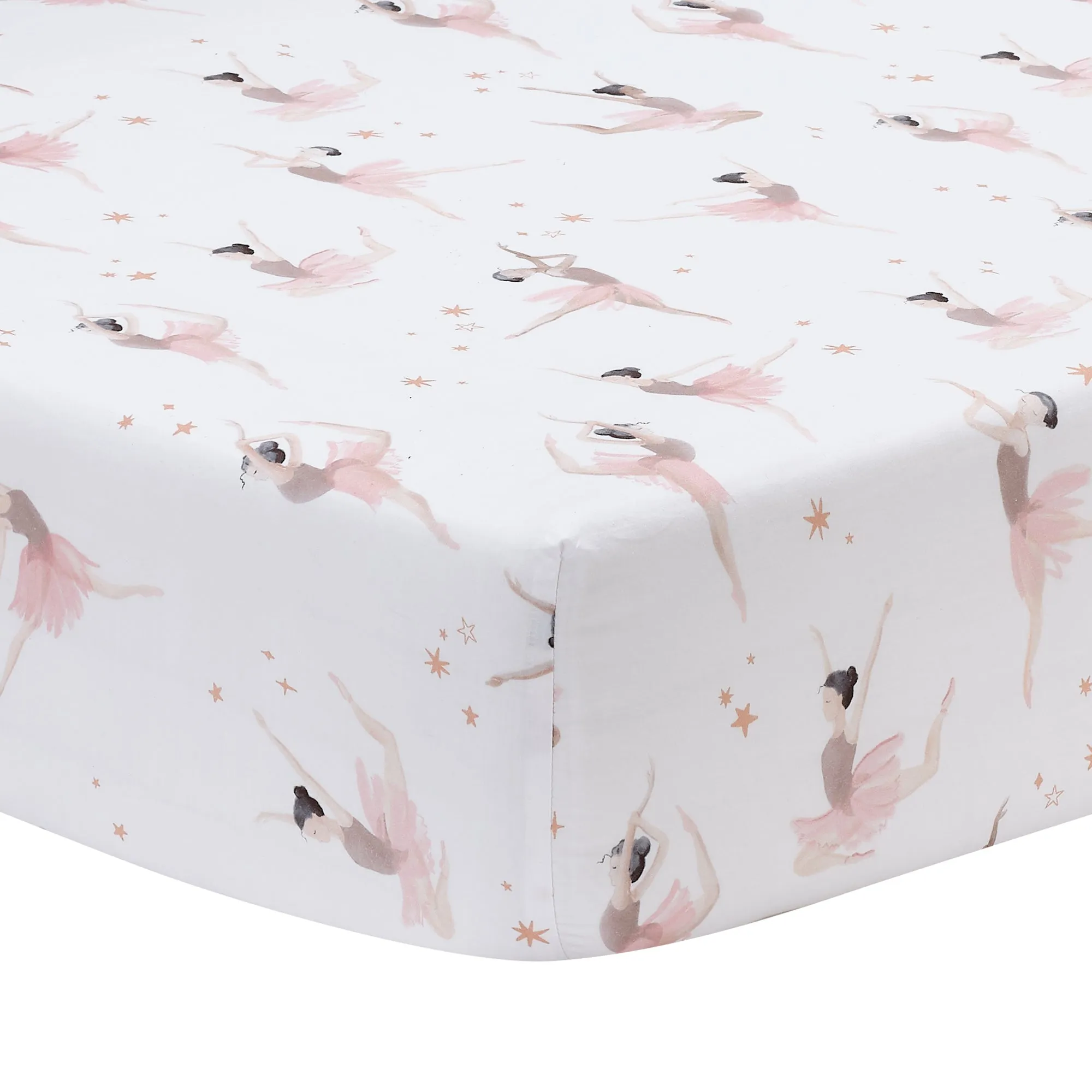 Lambs & Ivy Ballerina Baby Cotton Fitted Crib Sheet