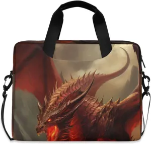 Laptop Bag Fits Up to 16 Inch Computer Dragon Breathing Fire Laptop Briefcases for Men Women