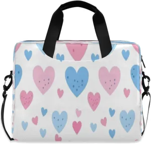 Laptop Bag for Women - Fits 16 inch with Laptop Compartment Carrying Messenger Sleeve with Strap Professional Fashion Travel Purse for Business Office Bag Cartoon Love