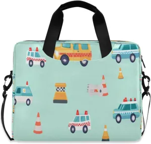 Laptop Bag for Women - Fits 16 inch with Laptop Compartment Carrying Messenger Sleeve with Strap Professional Fashion Travel Purse for Business Office Bag Cartoon Police Car