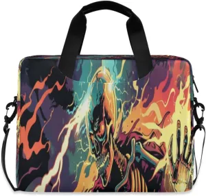 Laptop Bag for Women - Fits 16 inch with Laptop Compartment Carrying Messenger Sleeve with Strap Professional Fashion Travel Purse for Business Office Bag Colourful Skeleton Man