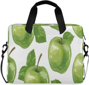 Laptop Bag for Women - Fits 16 inch with Laptop Compartment Carrying Messenger Sleeve with Strap Professional Fashion Travel Purse for Business Office Bag Green Apple