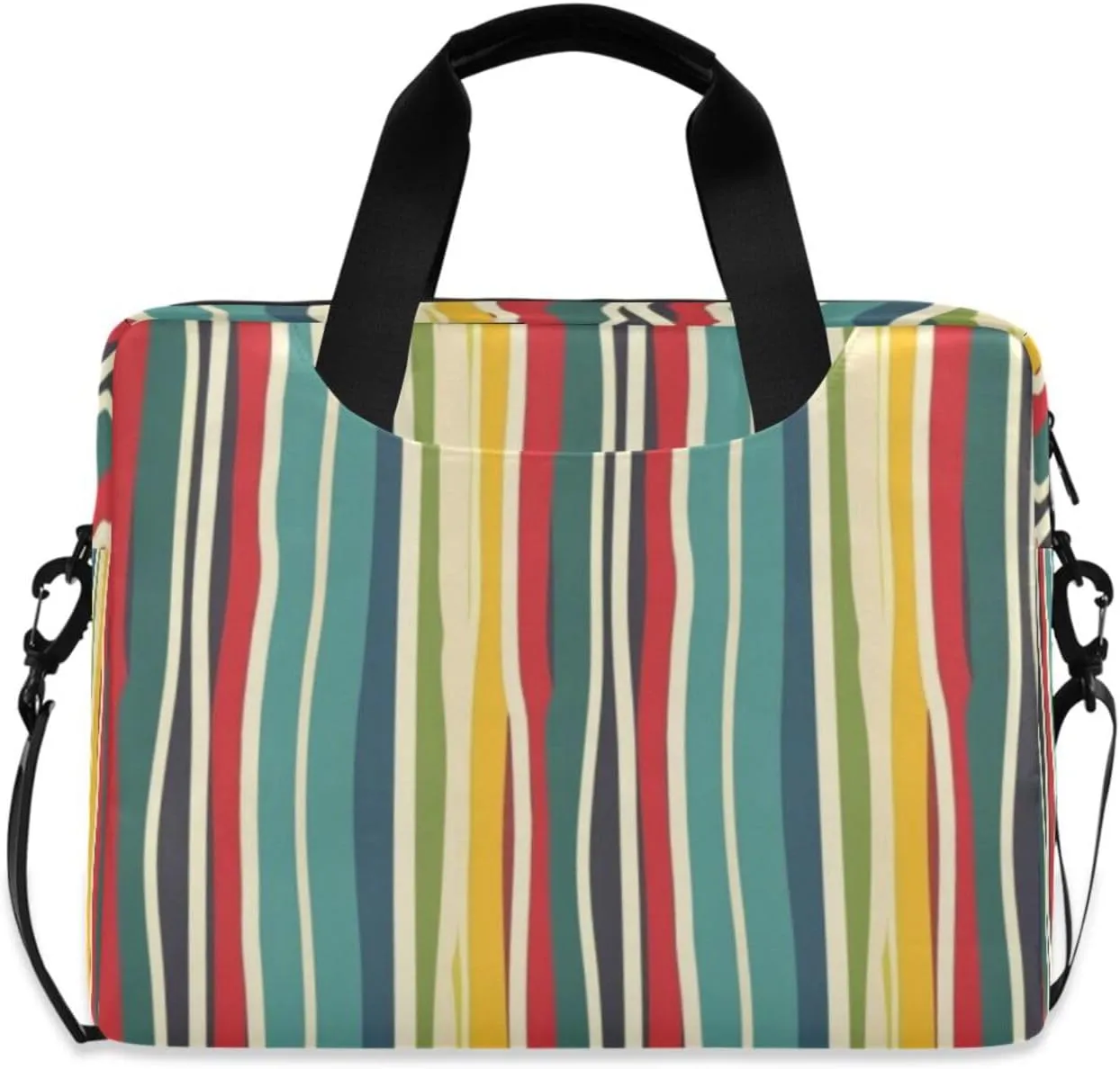 Laptop Bag for Women - Fits 16 inch with Laptop Compartment Carrying Messenger Sleeve with Strap Professional Fashion Travel Purse for Business Office Bag Irregular Stripes