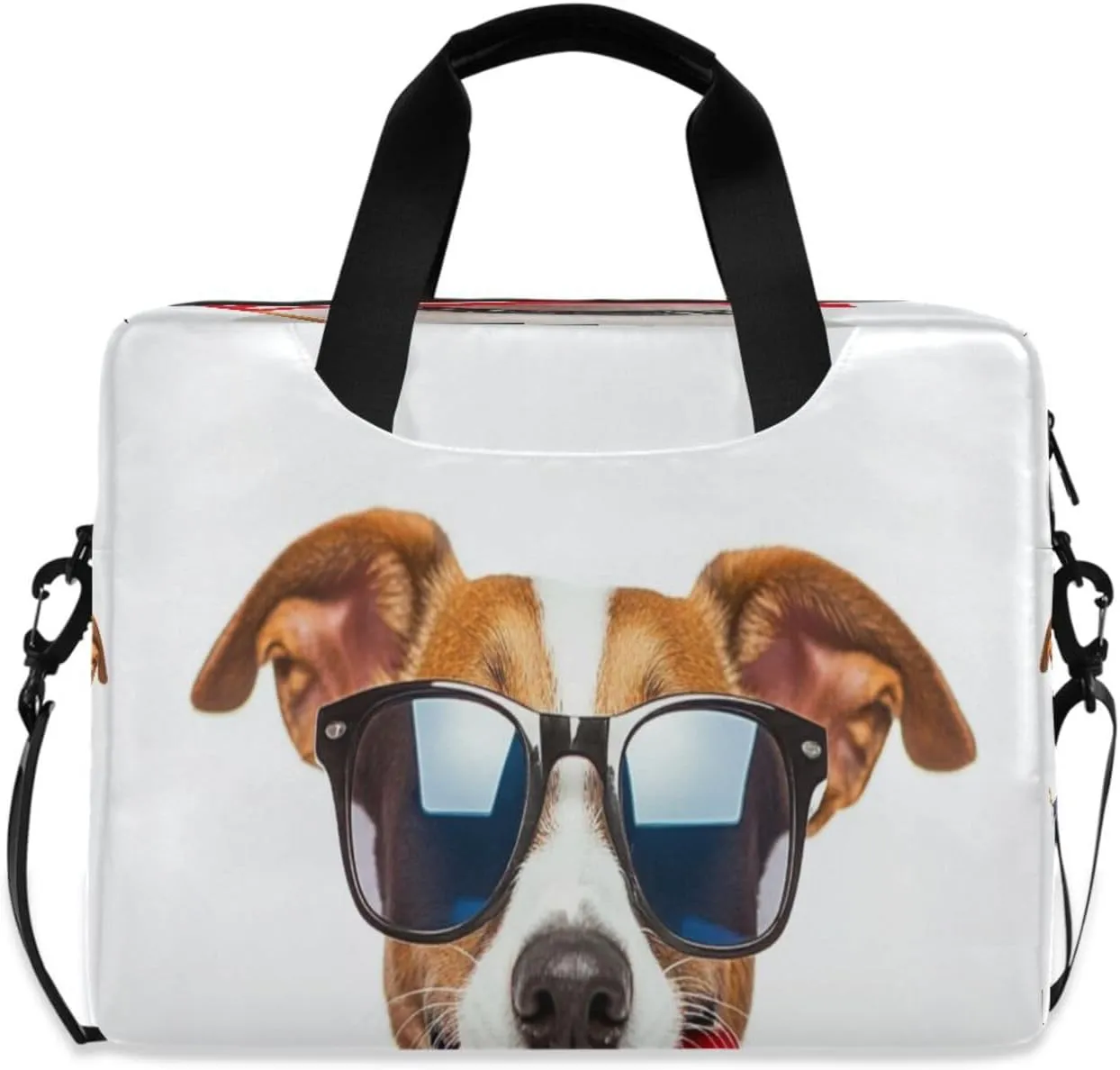 Laptop Bag for Women - Fits 16 inch with Laptop Compartment Carrying Messenger Sleeve with Strap Professional Fashion Travel Purse for Business Office Bag Jack Russell Terrier