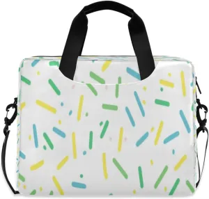 Laptop Bag for Women - Fits 16 inch with Laptop Compartment Carrying Messenger Sleeve with Strap Professional Fashion Travel Purse for Business Office Bag Line Art Illustration
