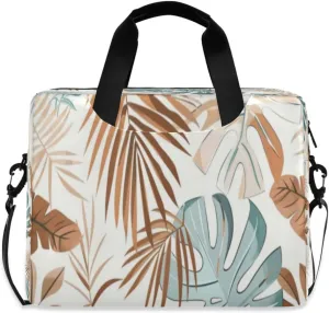 Laptop Bag for Women - Fits 16 inch with Laptop Compartment Carrying Messenger Sleeve with Strap Professional Fashion Travel Purse for Business Office Bag Palm Frond