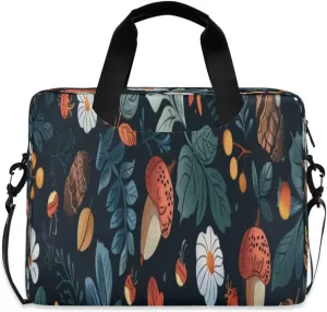 Laptop Bag for Women - Fits 16 inch with Laptop Compartment Carrying Messenger Sleeve with Strap Professional Fashion Travel Purse for Business Office Bag Pinecone Flowers and Leaves