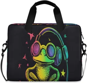 Laptop Bag for Women - Fits 16 inch with Laptop Compartment Carrying Messenger Sleeve with Strap Professional Fashion Travel Purse for Business Office Bag Radio Frog