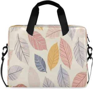 Laptop Bag for Women - Fits 16 inch with Laptop Compartment Carrying Messenger Sleeve with Strap Professional Fashion Travel Purse for Business Office Bag Red-yellow Leaves
