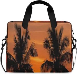 Laptop Bag for Women - Fits 16 inch with Laptop Compartment Carrying Messenger Sleeve with Strap Professional Fashion Travel Purse for Business Office Bag Setting Sun