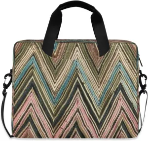 Laptop Bag for Women - Fits 16 inch with Laptop Compartment Carrying Messenger Sleeve with Strap Professional Fashion Travel Purse for Business Office Bag The Wavy Grain