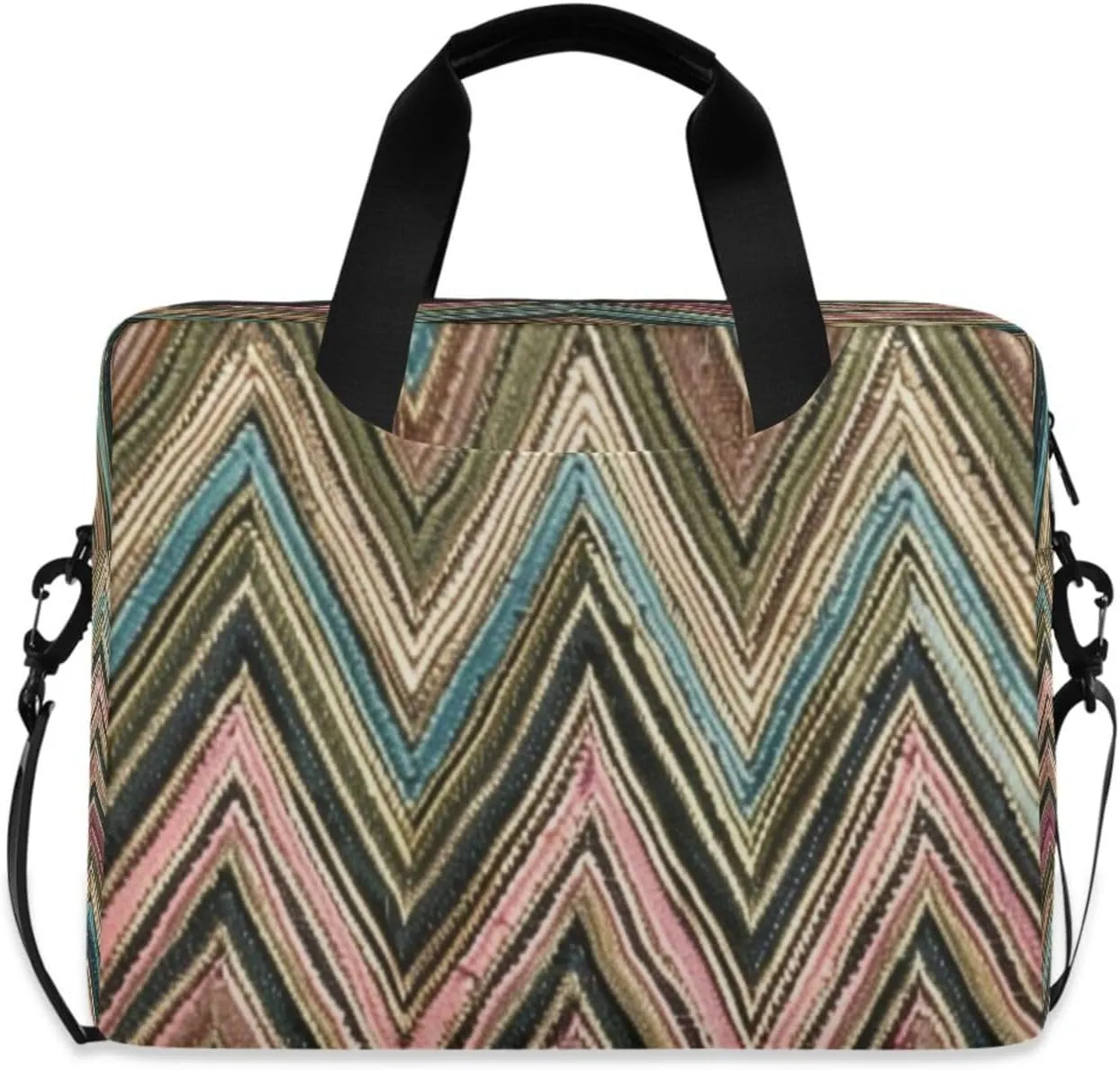 Laptop Bag for Women - Fits 16 inch with Laptop Compartment Carrying Messenger Sleeve with Strap Professional Fashion Travel Purse for Business Office Bag The Wavy Grain