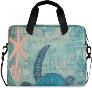 Laptop Bag for Women - Fits 16 inch with Laptop Compartment Carrying Messenger Sleeve with Strap Professional Fashion Travel Purse for Business Office Bag Turtles